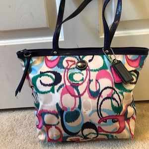 Colorful fun coach bag